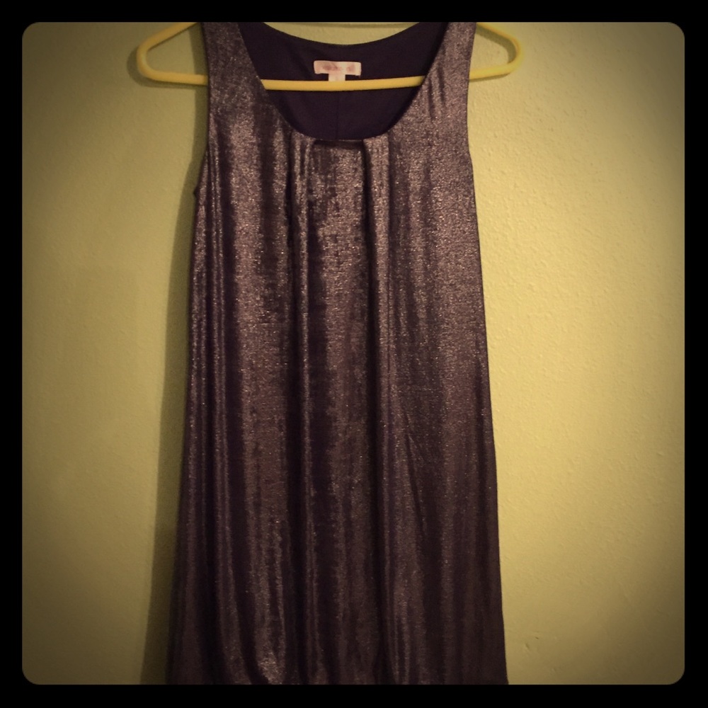 Sleeveless Purple Shimmer Dress